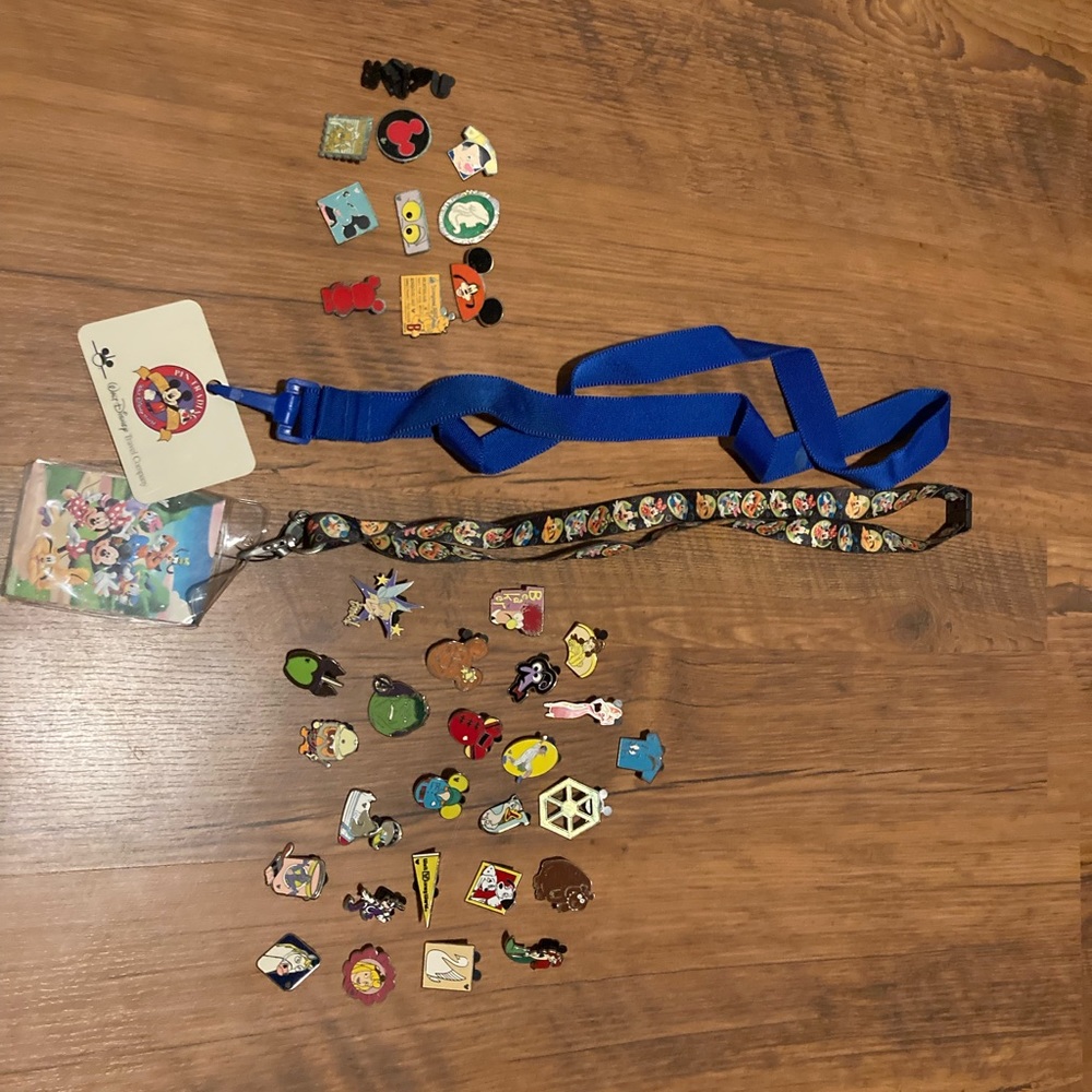 Disney pins and lanyards